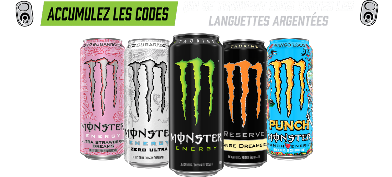 Produits participants Monster Energy